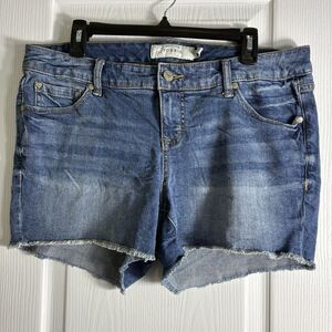 Torrid Denim Shorts Womens Size 12  Raw Hem Stretch Comfort boho casual